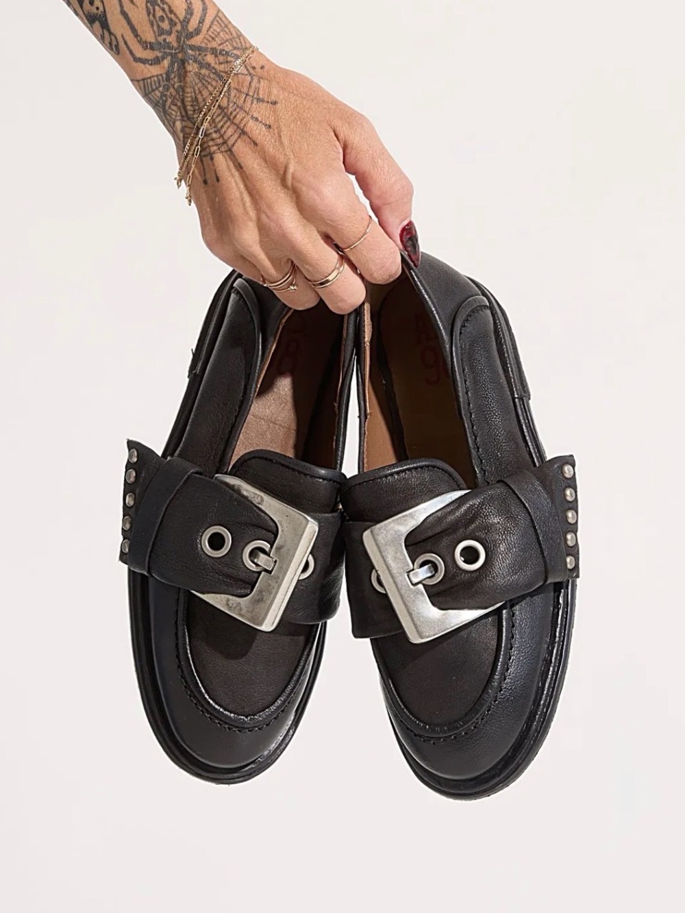 AS98 Thaine Leather Loafer with Buckle